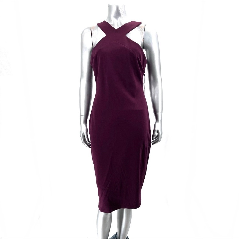 Bailey 44 Cross-Front Midi Dress in Deep Purple Women’s Small